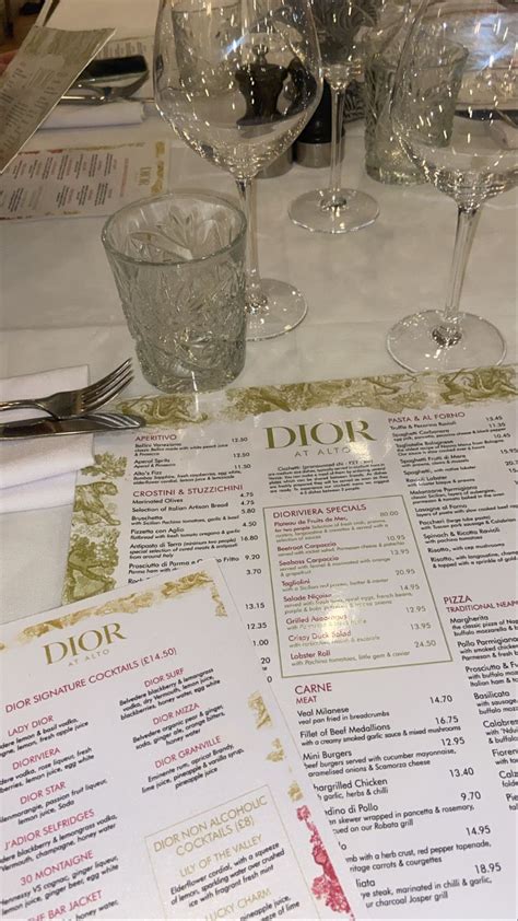 dior alto selfridges menu|dior at alto london.